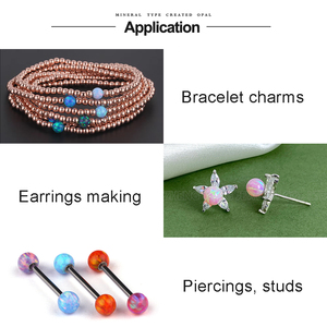 Ciondoli <span class=keywords><strong>Emoji</strong></span> per bracciali 10mm foro sintetico blu opale di fuoco perline sciolte per la creazione di gioielli - Product Image 2