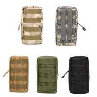 Pochette tactique d'extérieur en Oxford, pochette utilitaire verticale MOLLE EDC, organisateur durable en nylon avec fermeture éclair pour les essentiels de plein air et EDC