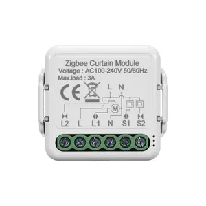 All'ingrosso 220V Home Automation Tuya Blu 1gang 1Way zigbee Smart curtain Switch Module