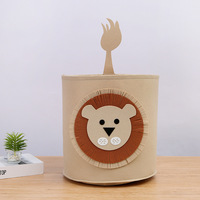 Seau à linge pliable en feutre au design de dessin animé, capacité de 34 L, pour le rangement des vêtements sales, outils multifonctions, maison, salon