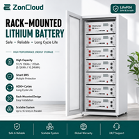 Batterie au lithium ZonCloud WM1048 montée en rack 48V 51.2V 100Ah 200Ah LiFePO4 pour système d'alimentation domestique (ESS) avec 6000 cycles
