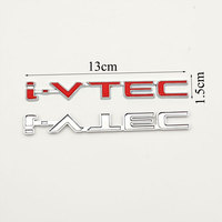 Lettres en métal 3D, logo I-VTEC, badge Vtec, autocollants pour coffre arrière de voiture, emblème pour Honda Civic