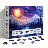 Puzzle Kertas Kustom 1000 Potong, Logo OEM Diterima, Permainan Keluarga, Dekorasi Dinding Seni, Pemandangan Abstrak, Penghilang Stres, Grosir