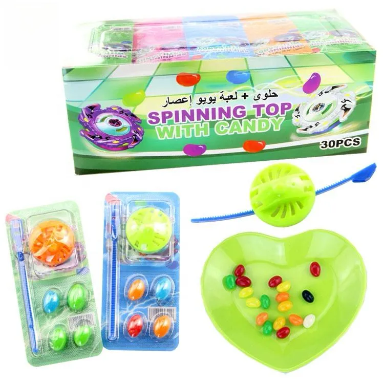 2024 yeni OEM çocuklar için şeker oyuncaklar meyveli jöle fasulye yumuşak şeker düdük Gyro oyuncaklar ile şeker