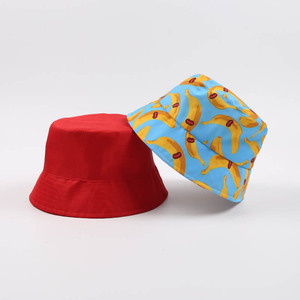Wholesale <strong>Cheap</strong> All-Over Banana Printed Pattern Unisex Polyester <strong>Bucket</strong> <strong>Hats</strong> Fashionable Summer Protection Casual Outdoor Travel - Product Image 3