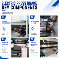 Prensa Plegadora CNC Servoeléctrica de 66 Toneladas, Máquina de Plegado de Chapa Metálica de Alta Precisión