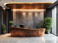 Comptoir de bar modulaire en métal |   Zone de réception en acier inoxydable |   Conception personnalisée