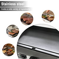 Plaque de cuisson électrique professionnelle en acier inoxydable, entièrement plate, antiadhésive, avec contrôle de température, OEM FY-705, 2200W, 220-240V, pour restaurants et hôtels