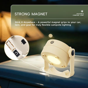 Lampe LED ABS 3 en 1 <span class=keywords><strong>de</strong></span> premier rang, rechargeable avec <span class=keywords><strong>port</strong></span> <span class=keywords><strong>de</strong></span> charge <span class=keywords><strong>de</strong></span> type C, fonction <span class=keywords><strong>de</strong></span> banque d'alimentation magnétique pour l'extérieur - Product Image 4