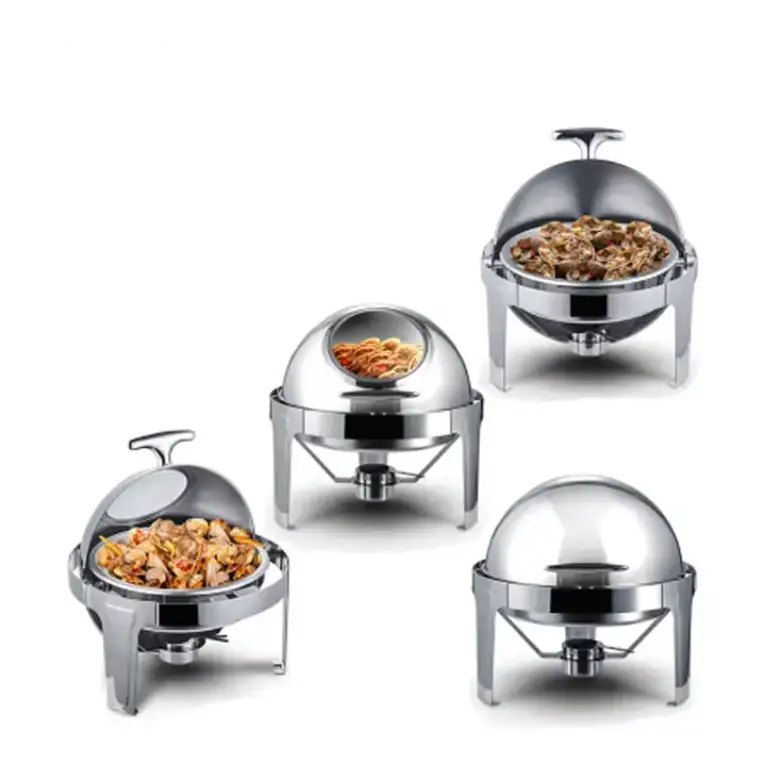 All'ingrosso di lusso Chafers in acciaio inox scaldare piatto Buffet Set oro piatto per Buffet Set per cene di Catering