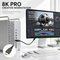 Câble HDMI 2.1 8K 60Hz 4K 120Hz 48 Gbps Ultra Haute Vitesse HDR EARC Mâle-Mâle pour TV Moniteur Ordinateur Portable Projecteur
