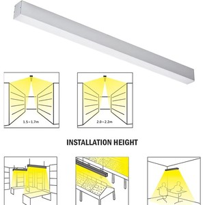<span class=keywords><strong>Tube</strong></span> lumineux linéaire <span class=keywords><strong>LED</strong></span> SMD en aluminium pour bureau et studio, à suspendre, <span class=keywords><strong>dimmable</strong></span>, 60CM <span class=keywords><strong>120CM</strong></span> 20W/40W - Product Image 3
