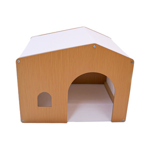 <span class=keywords><strong>Lit</strong></span> pour chat en bois rectangulaire moderne extra large, entièrement fermé, respirant, en lin, amovible et lavable - Product Image 6