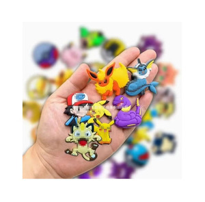 Breloque de chaussure 2025 – Nouvelle décoration personnalisée en PVC de haute qualité, style anime, dessin animé populaire, vente en gros, breloque croc, breloque <span class=keywords><strong>Pokémon</strong></span>, breloque cROCly - Product Image 1