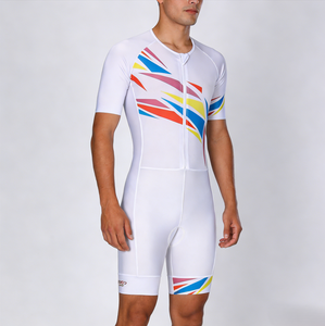 Combinaison de cyclisme unisexe rembourrée et aérodynamique personnalisée pour le triathlon, pour femmes et hommes, équipe professionnelle, natation, cyclisme, course à pied, course sur route, OEM - Product Image 2