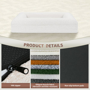 Fabrika özel ortopedik Boucle köpek yatakları Fiber bellek köpük su geçirmez büyük köpek <span class=keywords><strong>Pet</strong></span> yatak - Product Image 2