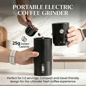 Molinillo de Café <span class=keywords><strong>Recargable</strong></span> por USB, Nuevo Molinillo de Granos de Café Portátil con Cuerpo de Aluminio y Muelas de Acero Inoxidable, Calidad Premium - Product Image 4