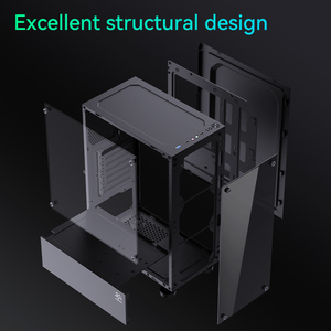 Funda de PC para juegos de Torre media de alto rendimiento SNOWMAN Diseño de aleación de aluminio con refrigeración ATX eficiente para gestión del calor En stock - Product Image 2