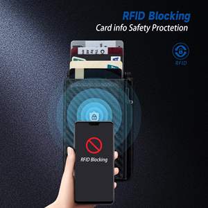 กระเป๋าสตางค์แบบกำหนดเองพร้อมระบบป้องกัน RFID, จัดส่งในสหรัฐอเมริกาพร้อมภาษี, แบบ DDP, ที่ใส่บัตร<span class=keywords><strong>เครดิต</strong></span>และพาสปอร์ตแบบโลหะ - Product Image 6