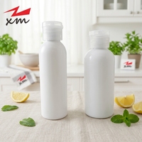 Gran Stock de Botellas Desechables para Loción con Tapa de Rosca de 2oz, Botella de Desinfectante de Manos de 60ml, Botella Blanca con Tapa Abatible para Crema Facial y Cosméticos