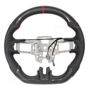 Volante riscaldato in fibra di carbonio di alta qualità adatto 2018 2019 <span class=keywords><strong>2020</strong></span> 2021 Ford Mustang OEM rivestimento interno della carrozzeria in carbonio - Product Image 1