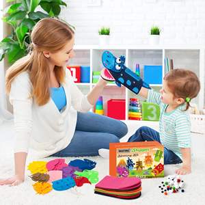 Dinosaurios DIY Wiggle Googly Eyes Storytelling Juego <span class=keywords><strong>de</strong></span> rol Arte Artesanía <span class=keywords><strong>Fieltro</strong></span> Calcetín Marioneta <span class=keywords><strong>de</strong></span> mano Kit <span class=keywords><strong>de</strong></span> fabricación - Product Image 5