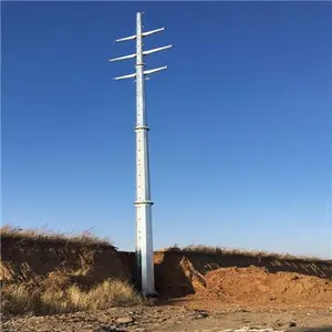 15M 20M Thermisch Verzinkt Achthoekige Elektrische Power Pole Transmissie Lijnen Staal Met Hoge Kwaliteit