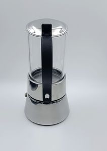 Cafetière italienne personnalisée commerciale 4/6 tasses expresso en verre, <span class=keywords><strong>filtre</strong></span> en acier inoxydable moka pot - Product Image 4
