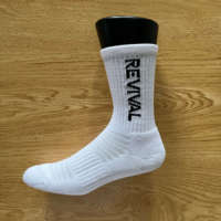 Chaussettes de basket-ball Crew Elite de logo personnalisé de qualité supérieure Chaussettes de sport de performance athlétique mi-mollet pour hommes