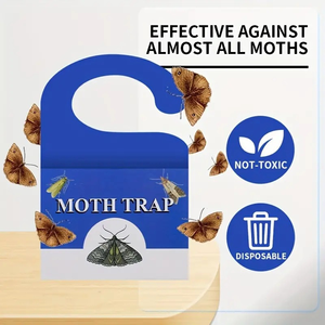 Lot de 10 pièges à mites pour placards avec phéromones puissantes, sûrs et inodores pour les vêtements en <span class=keywords><strong>laine</strong></span> et en soie - Product Image 2
