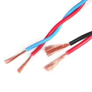 Connexion torsadée flexible fil électrique 300V câble en cuivre Rvs longueur personnalisée multi couleur toronné pour le câblage de la maison