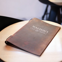 Porte-menu en cuir rétro A5 pour bar, restaurant, classeur de menu, porte-factures, accessoires de table de restaurant