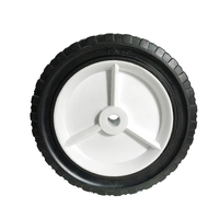 Roue pivotante pleine en caoutchouc et plastique de 7 pouces pour chariot à main, chariot à outils, chariot de transport, durable, sans frein, personnalisable OEM