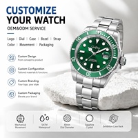 Nouvelle montre de plongée automatique mécanique pour homme en acier inoxydable 316L, 41 mm, verre saphir, résistance à l'eau 5 ATM, montre de business lumineuse