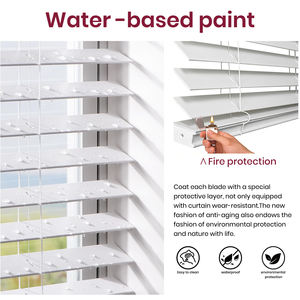 Stores verticaux modernes en faux bois Fortune Durable, occultants intégrés, résistants à l'humidité, faciles à nettoyer, salon, polyester uni - Product Image 4