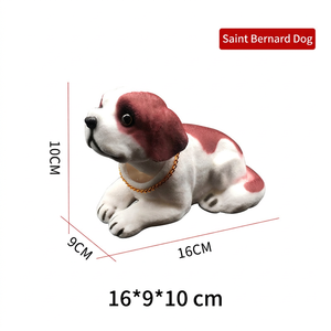 Figurine de chien en résine OEM/ODM, design animalier moderne de dessin animé, chiot qui fait la tête, ornement de voiture - Product Image 6