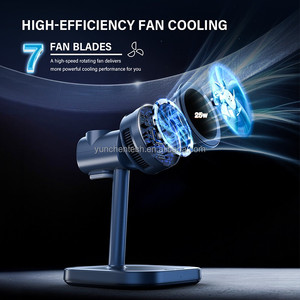 แท่นชาร์จไร้สายแม่เหล็กแบบตั้งโต๊ะคุณภาพสูง 3 in 1 รองรับ PD 25W ชาร์จเร็ว สำหรับโทรศัพท์ พร้อมพัดลมและไฟกลางคืน - Product Image 5