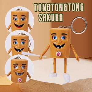 Llaveros colgantes al por mayor con diseños de montaña y mar, figuras de palitos que cambian de cara al presionar, juguetes que liberan figuras. - Product Image 6