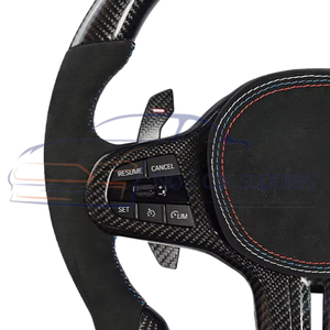 Volant sport modifié en Alcantara avec logo tricolore en fibre de carbone pour les modèles de la série G ZC-G38-YD-T07-F - Product Image 5