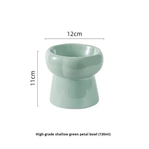 Ceramic Petal Shaped Non-automatic Eco-Friendly Durable Rustproof <strong>Dog</strong> <strong>Bowls</strong> Travel Pet Feeder - Product Image 6