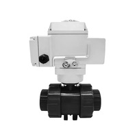 Vanne à boisseau sphérique bidirectionnelle en PVC/UPVC avec actionneur électrique 2 pouces DN50 pour la régulation des conduites d'eau et l'automatisation des bâtiments