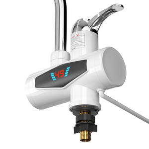 <span class=keywords><strong>Robinet</strong></span> d'eau chaude électrique contemporain 3000W pour cuisine, commande intégrée, montage sur comptoir, acier inoxydable, monocommande, instantané - Product Image 2