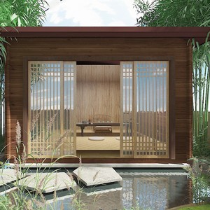 Cabane en bois Summerhouse, bois traité sous pression, style traditionnel, espace de vie extérieur pour le camping - Product Image 5