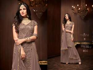 ชุดเดรสปาร์ตี้ออกแบบใหม่ล่าสุดของอินเดียชุดสูทดูปตาในงานปักลายเลือกแบบชนเผ่าขายส่ง - Product Image 3