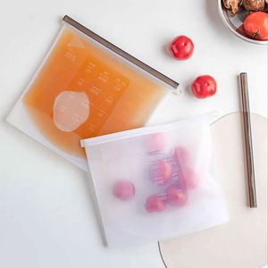 Extra Large Reusable Fresh clear Ziplock Silicone <b>Freezer</b> Bag Food Storage and Container for Efficient Food Packaging - Product Image 4