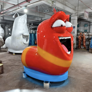 Sculpture en résine personnalisée de personnage de dessin animé amusant, insecte, décoration intérieure et extérieure, sculpture en fibre de verre - Product Image 2