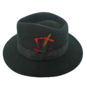 커스텀 빈티지 남성용 100% 호주산 울 트릴비 페도라 햇 펠트 갱스터 모자 1940년대 50년대 - Product Image 1