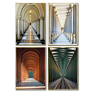 Kim Loại Đóng Khung Tác Phẩm Nghệ Thuật Tùy Chỉnh Nghệ Thuật In Trên Giấy Hoặc <span class=keywords><strong>Canvas</strong></span> Wall <span class=keywords><strong>Art</strong></span> Đối Với Khách Sạn Phòng - Product Image 5