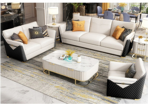 Set di Divani Moderni in Pelle PU per Soggiorno, Design di Lusso, Arredamento per Salotto - Product Image 6