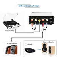 Stereo Audio Hi-Fi Gramophone MM Phono Preamp Turntable Preamplifier AUX HIFI Fever Moving Magnet Amplifier dengan Grounding Post